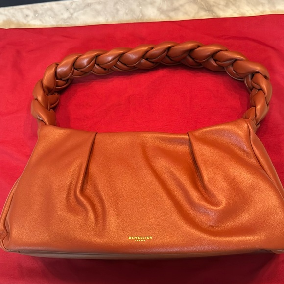 DeMellier Handbags - Demellier Genova Braided Leather Handbag 
Terracotta Color